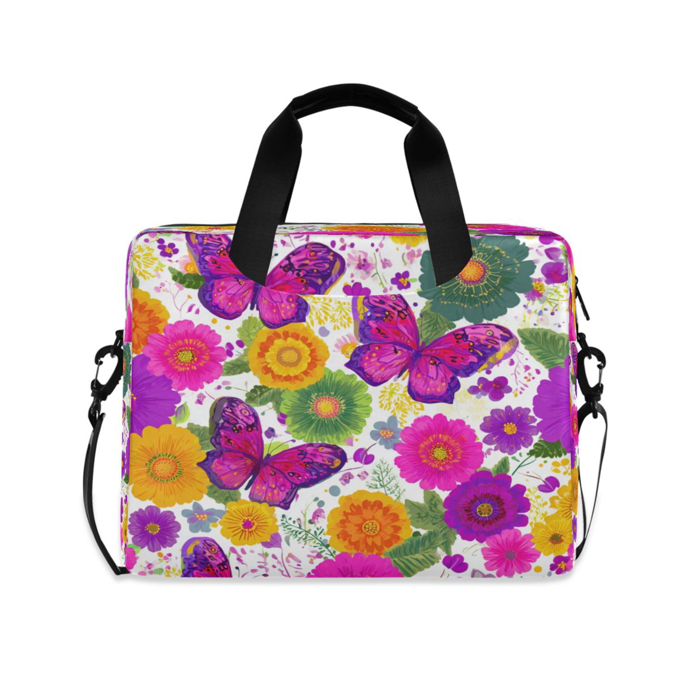 Laptop Bag Laptop Briefcase 15.7 x 3 x 11.8 Inches Laptop Bag Briefcases Laptop Storage Travel Laptop Bag Work Laptop Bag Vibrant Butterflies