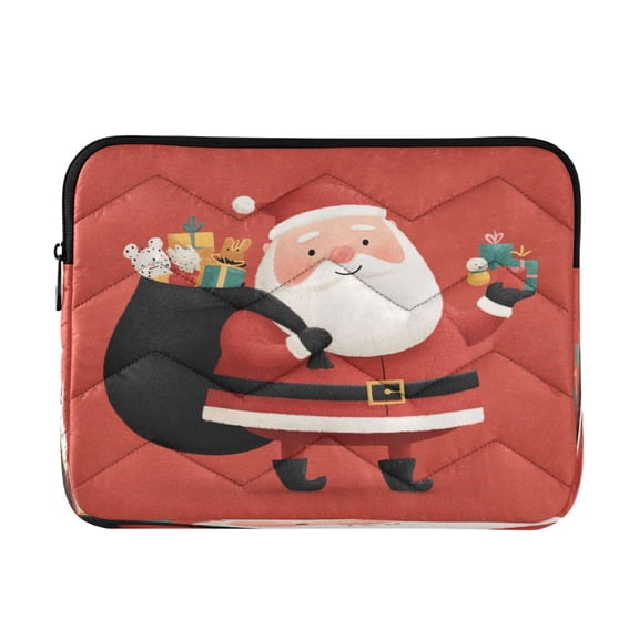Laptop Bag Laptop Sleeves Laptop Case Laptop Protective Case Cartoon Red Santa Claus