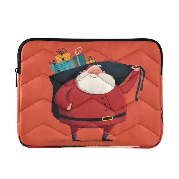 Laptop Bag Laptop Sleeves Laptop Case Laptop Protective Case Red Cartoon Santa Claus