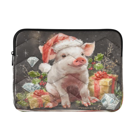Laptop Bag Laptop Sleeves Laptop Case Laptop Protective Case Warm Christmas Pig