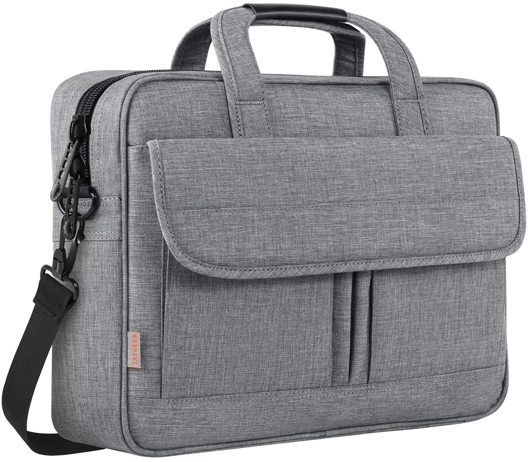 Laptop Bag For Men  Water Resistant Crossbody Messenger Shoulder Business Professional Office Briefcase Portable 15.6 Inch Carry On Case Notebook/computer Grey