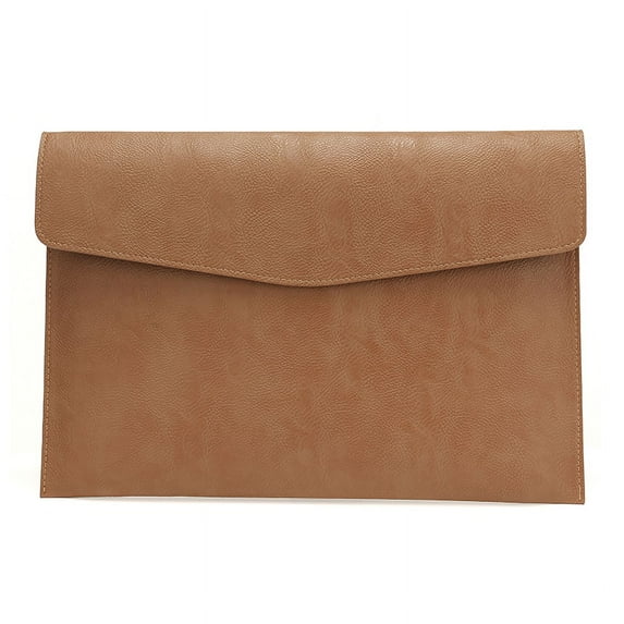 Laptop Bag PU Leather Briefcase for Macbook Air Pro 13 M1 Case Notebook Bag for HP for Xiaomi Air 13 Pro 14 Inch Luxury Laptop Cover (Light Brown,For 13.3 inch)