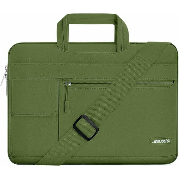 Laptop Bag Sleeve for MacBook Pro Air 13 Case 13.3 14 15 16 inch Dell Asus Acer Notebook Men Women Messenger Shoulder Briefcase (Army Green,15-16 inch)