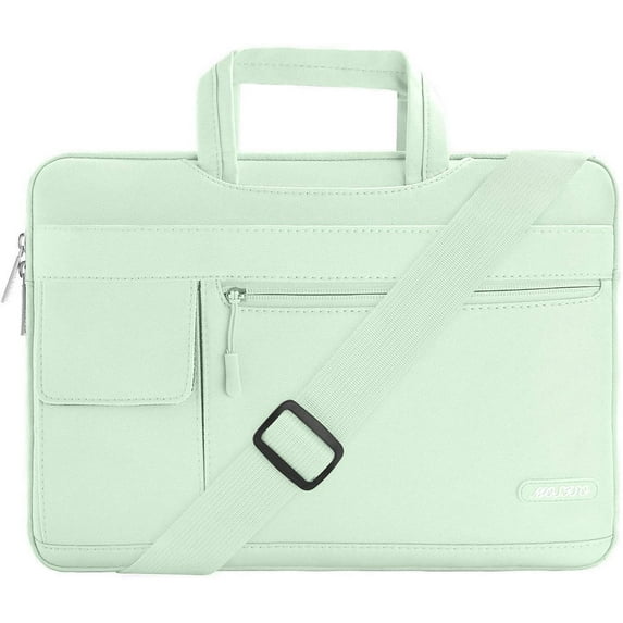 Laptop Bag Sleeve for MacBook Pro Air 13 Case 13.3 14 15 16 inch Dell Asus Acer Notebook Men Women Messenger Shoulder Briefcase (Honeydew Green,15-16 inch)
