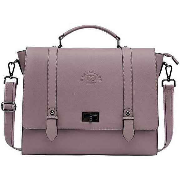 Briefcase for Women, 15.6 17 Inch Laptop Bag Business Work Bag Crossbody Bags College Satchel Purse with Professional Padded Compartment for Tablet Notebook Ultrabook, purple