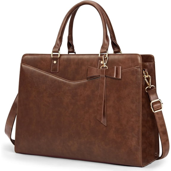 Laptop Bag for Women 15.6 Inch PU Leather Laptop Tote Professional Business Office Work Bag  Briefcase Computer Tote Bag Large Lightweight Handbag  Bag