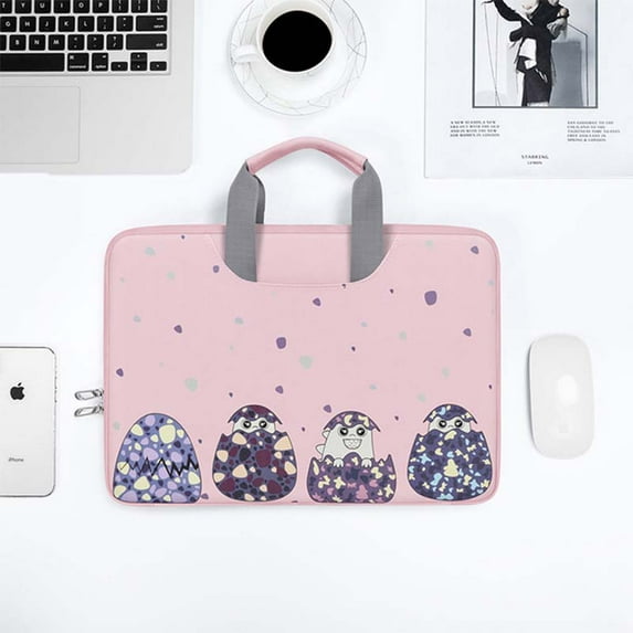 Laptop Bag case with Handle 13 15 Inch Waterproof Notebook Bag for Macbook Air Pro Briefcase Bag PU Portable for ASUS Lenovo (Pink,15inch)