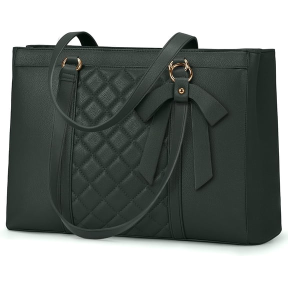 Laptop Bag for Women 15.6 Inch Work Tote Bags Leather Laptop Tote Professional Computer Briefcase