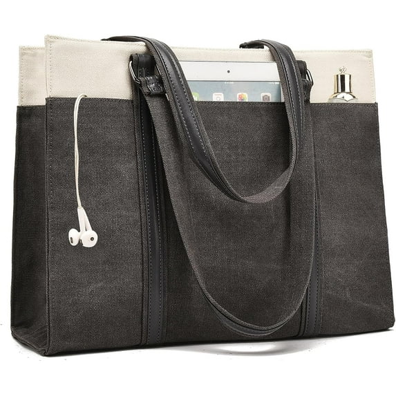 Laptop Bag for Women College Work Tote Bags Large Capacity Bookbags Shoulder Purse, 15.6 Inch