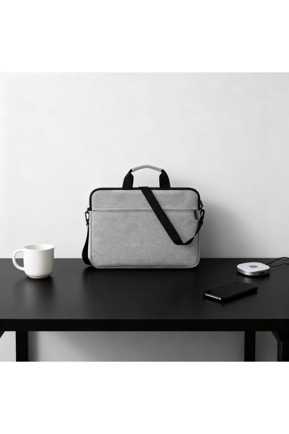 Laptop Bags Case Women Men Computer Solid Color Sleeve with Shoulder Compatible with Zipper Surface Briefcase with Handle Black 10 In