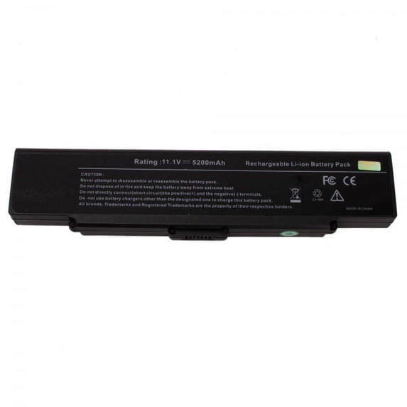 Laptop Battery for Sony VAIO VGN-SZ562N - 6 cells 4400mAh Black