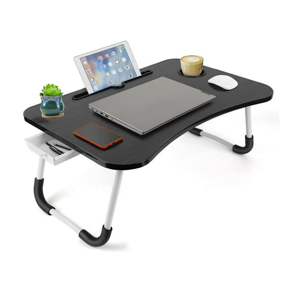Laptop Bed Desk Lap Tray: Large Portable Foldable laptray Computer bedtray Table for Writing Reading Eating Breakfast XXL lapdesk on Low Sitting Floor or Adult Laying Couch