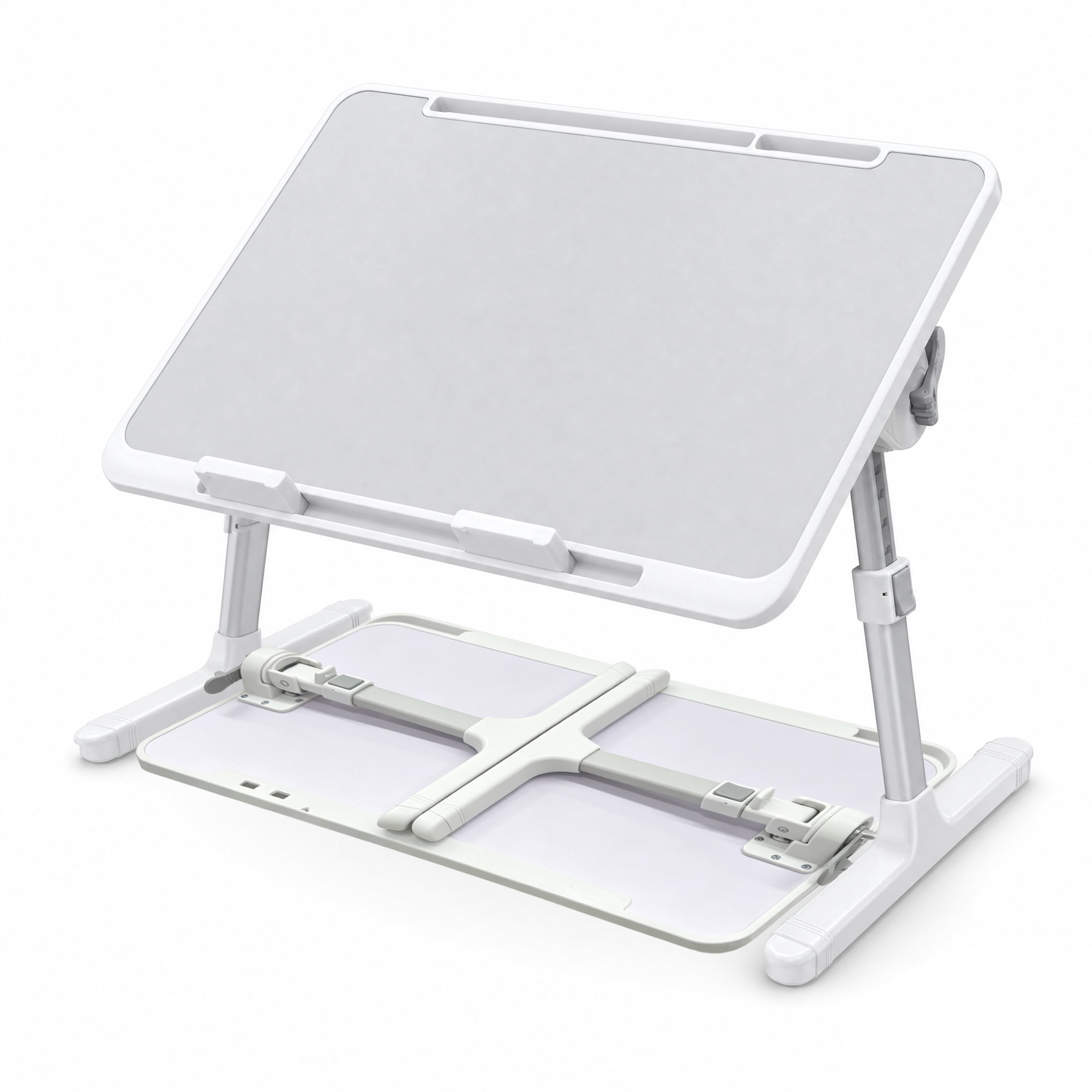 Foldable Laptop Bed Tray, Adjustable Desk, Angle Adjustable Notebook Table, Sofa Bed Computer Stand, Portable Lap Desk with Anti-Slip Stopper for Couch, Floor, Bed for Working Reading Eating