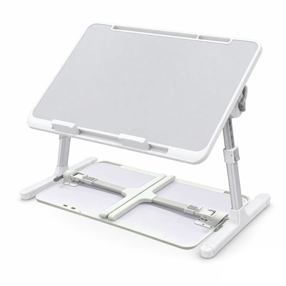 Foldable Laptop Bed Tray, Adjustable Desk, Angle Adjustable Notebook Table, Sofa Bed Computer Stand, Portable Lap Desk with Anti-Slip Stopper for Couch, Floor, Bed for Working Reading Eating