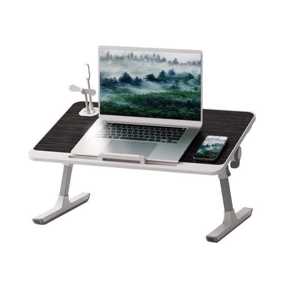 Laptop Bed Tray Table, Height Angle Adjustable Portable Lap Desk with Foldable Legs