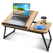 Laptop Bed Tray Table, WLRETMCI Adjustable Foldable Lap Desk for Bed and Sofa, Laptop Desk Notebook Stand for Eating Breakfast, Reading Book