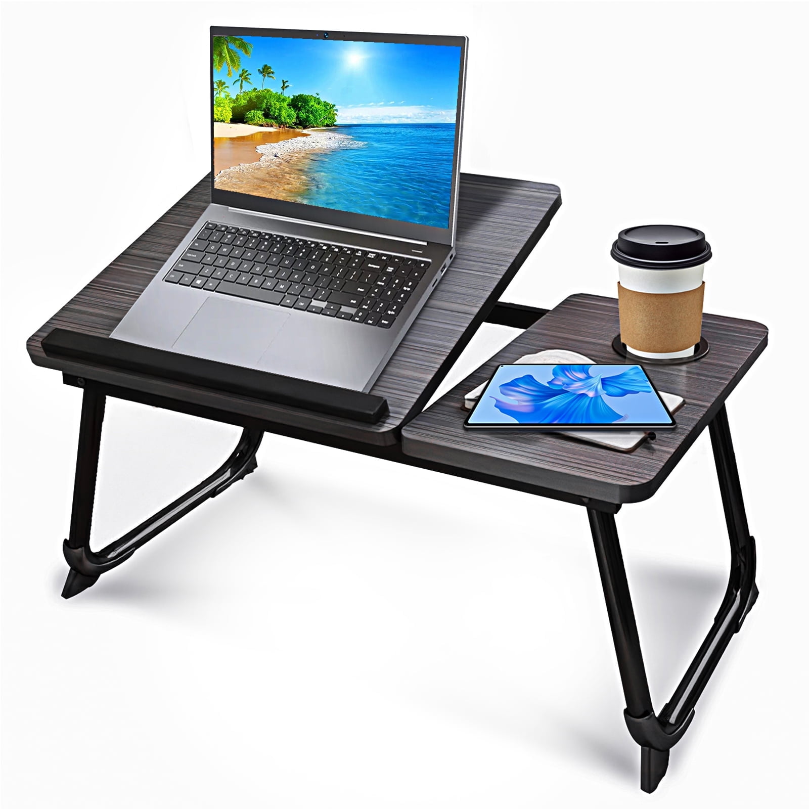 Laptop Bed Tray Table WLRETMCI Foldable Lap Desk for Bed and Sofa Laptop Desk Notebook Stand for Eating Breakfast Reading Book Watching Movie on