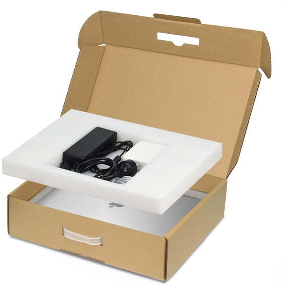 Laptop Box with Protection Foam, Handmade Laptop Sleevess, Cardboard Laptop Shipping Box, Secure Mailer Box for up to 17.3 Inches Notebook Computer