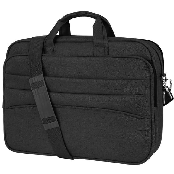 CshidWorld Laptop Bag for 15.6 inch, Computer Bag Laptop Briefcase Men Women, Laptop Shoulder Bag, Work Messenger Bag Business Travel Office, Black