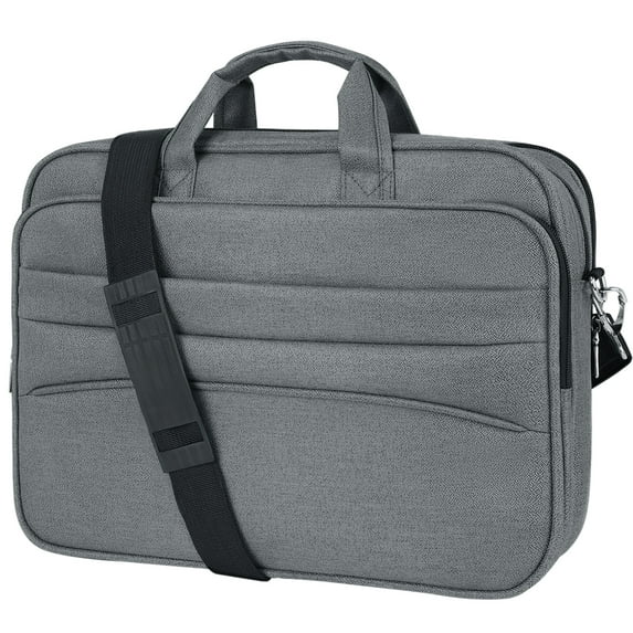 CshidWorld Laptop Bag for 15.6 inch, Computer Bag Laptop Briefcase Men Women, Laptop Shoulder Bag, Work Messenger Bag Business Travel Office, Gray