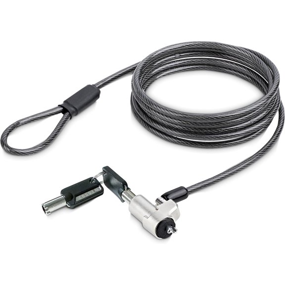 Laptop Cable Lock Compatible with Noble Wedge; 6.6ft (2m), Anti-Theft Keyed Lock, Security Cable for Dell XPS/Latitude/2-in-1 Notebooks, Steel Cable Lock for Laptop, TAA
