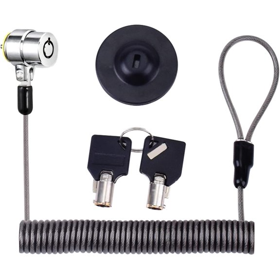 Laptop Cable Lock Hardware Security Cable Lock, Anti Theft Retractable Lock for Tablet Laptop All Other Notebooks and Tablets 2 Keys