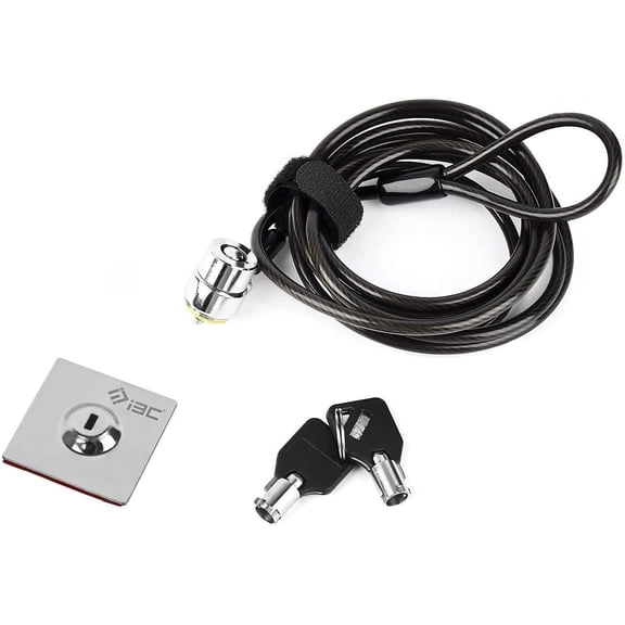 Laptop Cable Lock, Hardware Security Cable Lock with Keys, Anti Theft Combination Lock Compatible with Laptop Monitor Tablet Surface Projector and Other Electronic Devices (1 Pack)