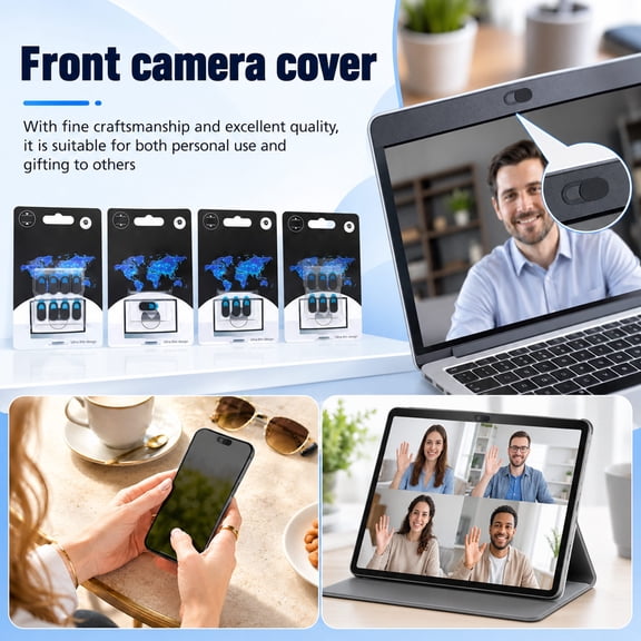 Laptop Camera Cover[6-Pack] Webcam Cover Cosmic Cat Shutter Slider for PC Laptops Phone Lens Sticker for Privacy Protection. Ideal Gift for Christmas, Birthday, Anniversary Day