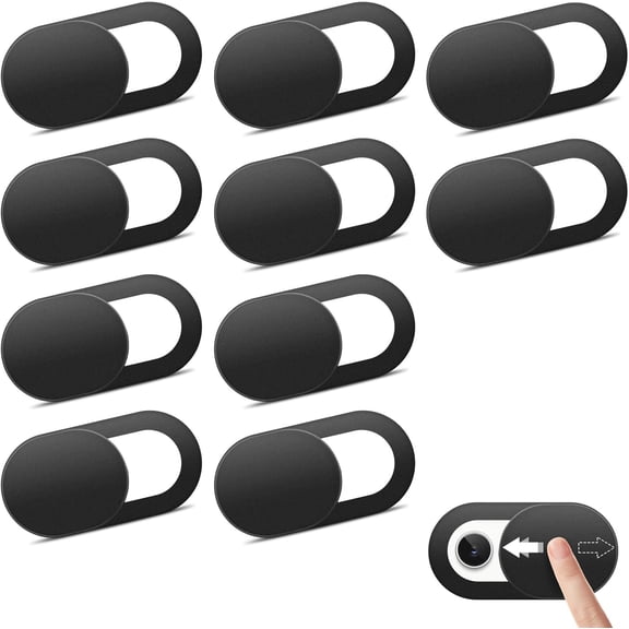 Laptop Camera Cover Slide, [10 Pack] Ultra-Thin Webcam Cover Compatible with Camera for MacB,Laptop,PC,Computer,iMac,iPad. 0.022in Thick Web Blocker Protect Your Privacy and Security