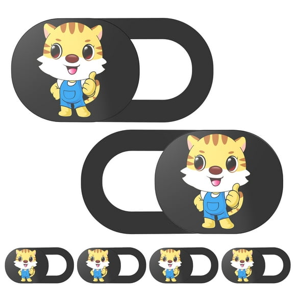 Laptop Camera Cover Slide -6 PCS,Cute Cat Webcam Cover Slide for Laptop,Tablet, Cell Phone,Computer,PC,MacBook,iMac,iPad and More Device,Cute Cat Pattern Web Cam Privacy Cover to Protect your Privacy
