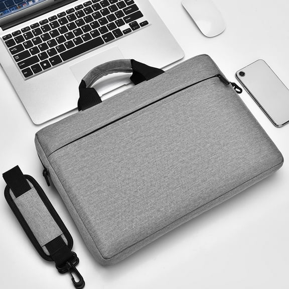 Laptop Carrying Case for 15.6 Inch Laptops & Tablets Double Compartment Shockproof Adjustable Strap Durable & Stylish Business Travel School Bag