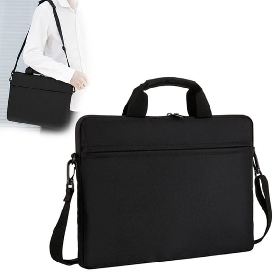 Laptop Case, 15.6inch Notebook Computer Briefcase Waterproof Shoulder Hand Carrying Case, Slim, Durable & Waterproof Laptop Sleeve, Black
