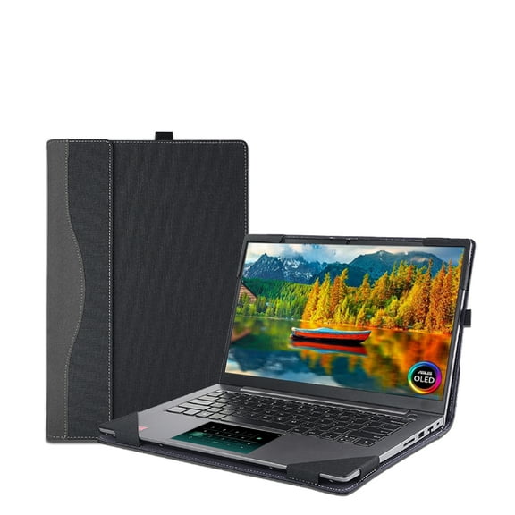 Laptop Case Cover for 14'' Asus Zenbook 14 OLED & 14X OLED & 14 Flip OLED Notebook Sleeve[Please check the model],Separable PU Leather Bag Protective Shell