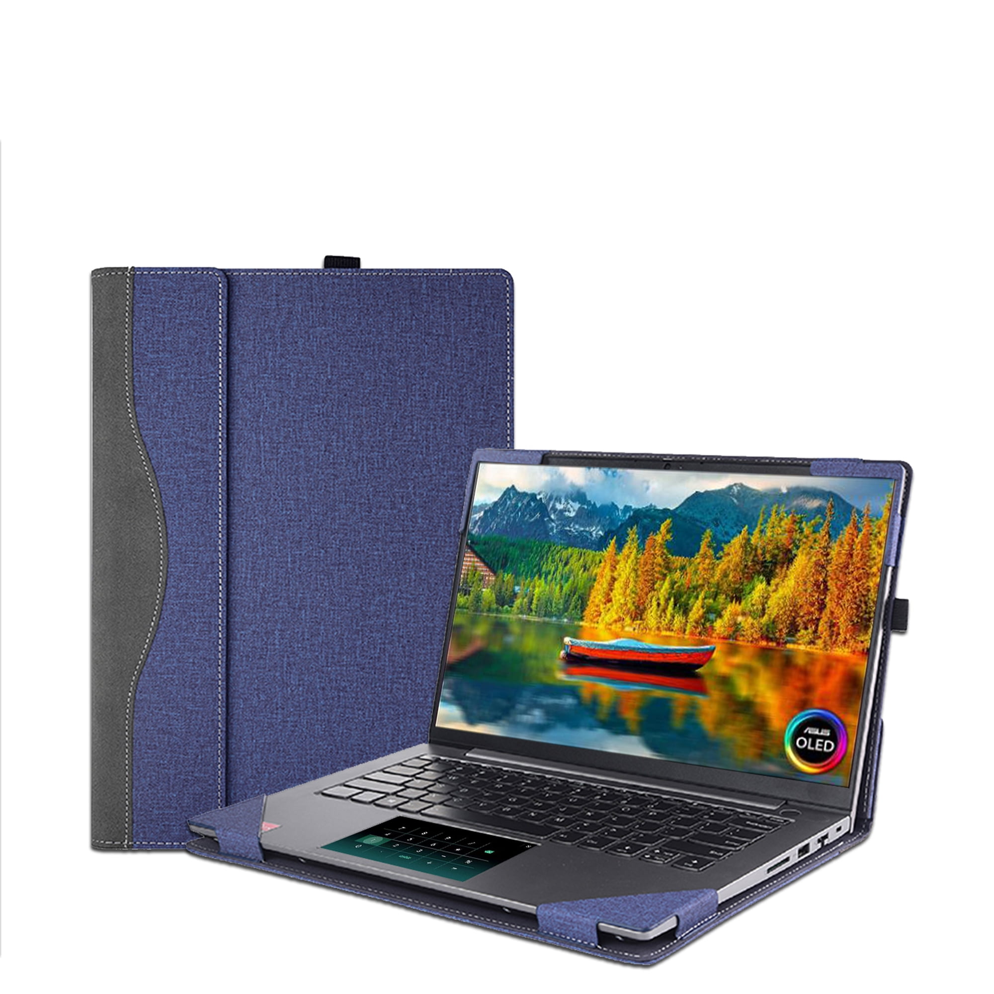 Laptop Case Cover for 14'' Asus Zenbook 14 OLED & 14X OLED & 14 Flip OLED Notebook Sleeve[Please check the model],Separable PU Leather Bag Protective Shell