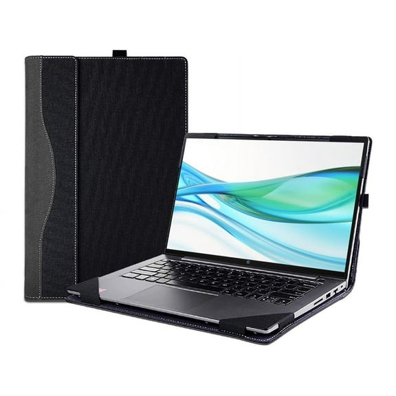 Laptop Case Cover for 14 inch HP ProBook 440 / 445 G11 & HP EliteBook 640 / 645 G11 Notebook PC Sleeve, PU Leather Protective Bag Accessories with Pencil Holder