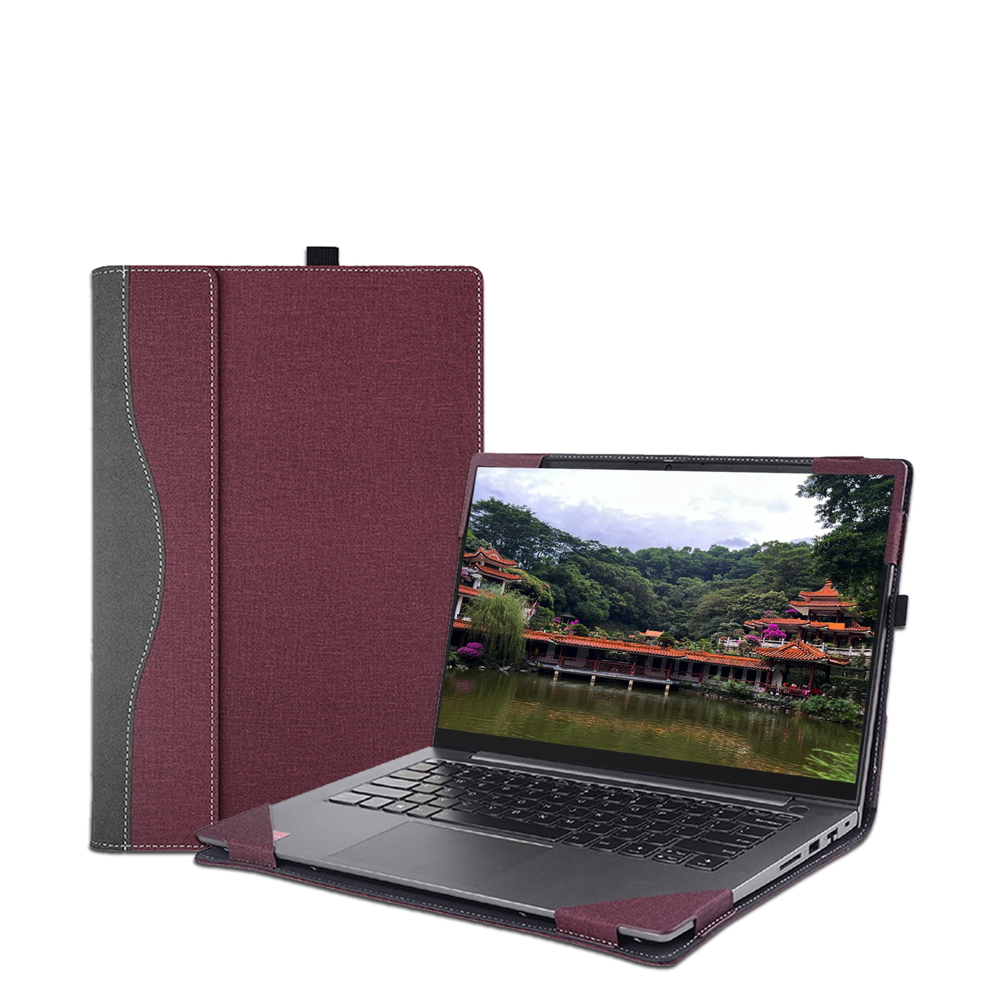 Laptop Case Cover for 14 inch Lenovo Slim 7 14IAP7 14IRP8 &Yoga Slim 7 14IMH9&Yoga Slim 7 Pro 14ARH7 14IAH7 14IAP7&Yoga Slim 6 14IRP8 14IAP8 14APU8 14IRH8 Sleeve,PU Leather Notebook PC Bag