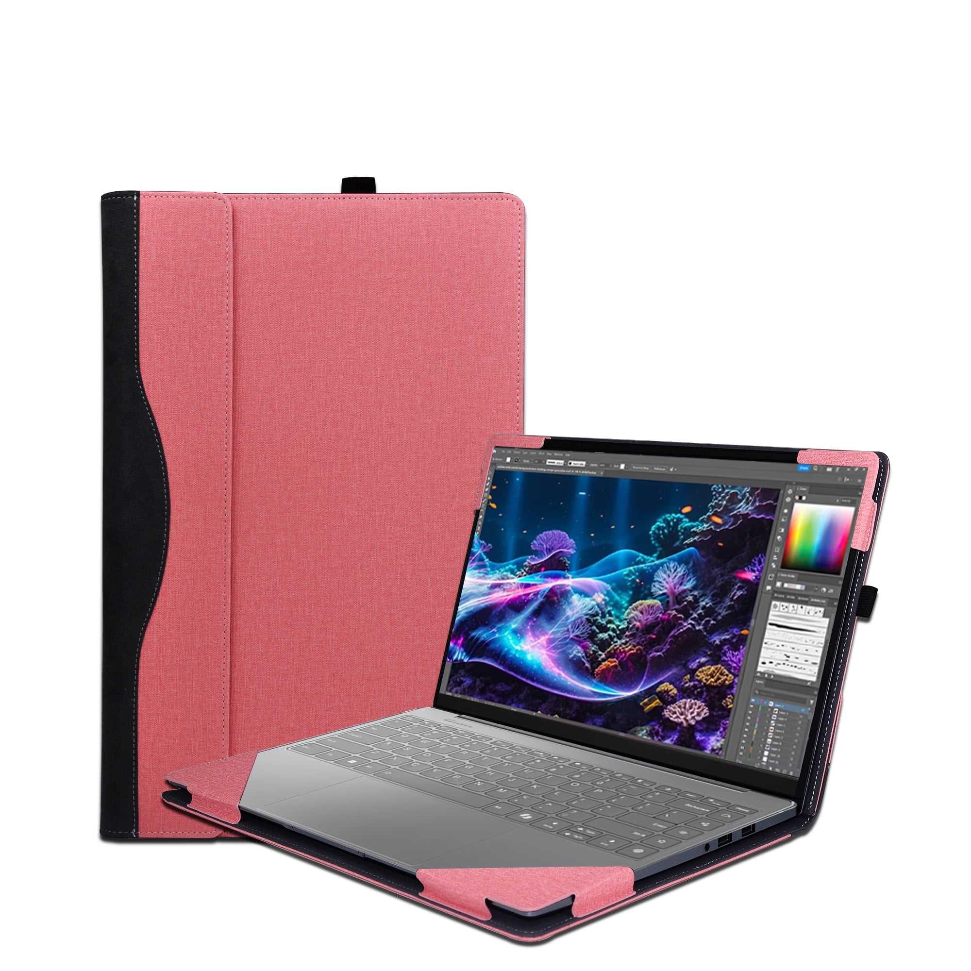 Laptop Case Cover for 14 inch Lenovo Yoga 9 2-in-1 14IMH9 & Yoga 9i 2-in-1 14'' Gen9[Not for Yoga Pro 9 series] ,PU Leather Notebook PC Protective Sleeve with Pen holder