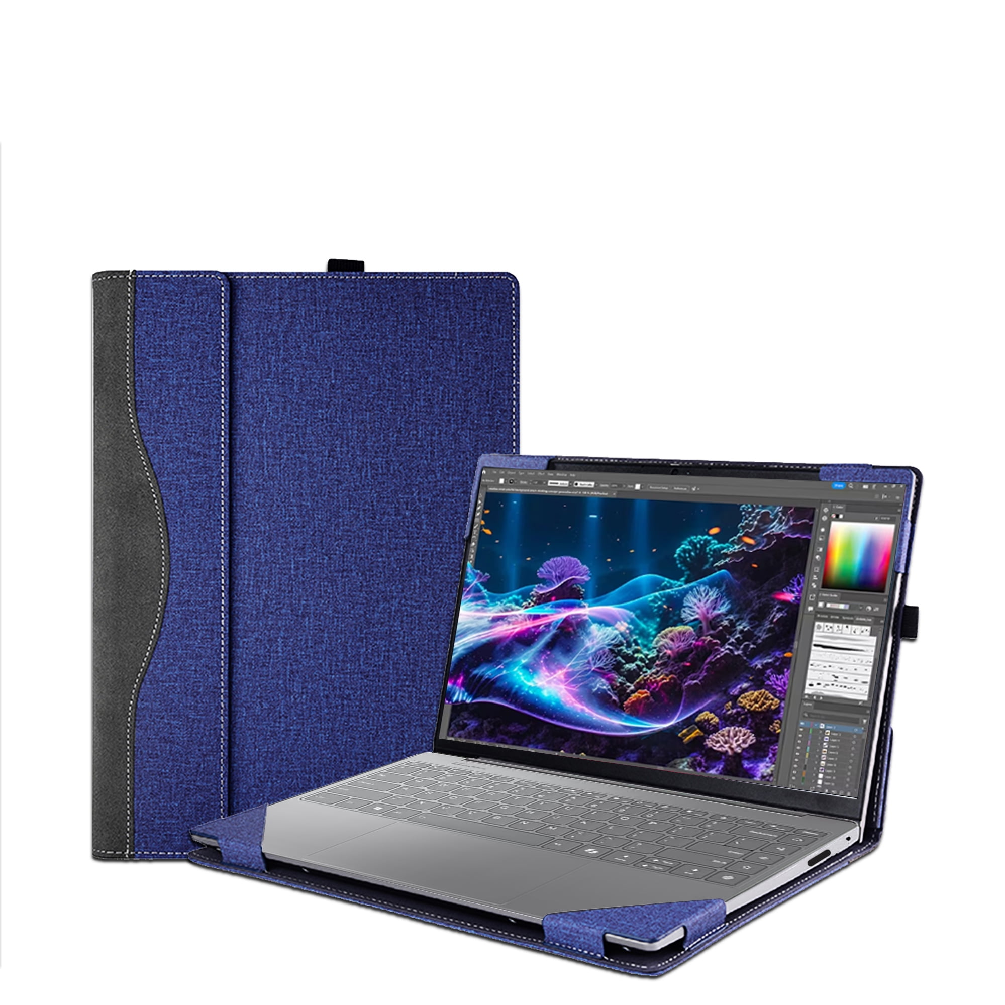 Laptop Case Cover for 14 inch Lenovo Yoga 9 2-in-1 14IMH9 & Yoga 9i 2-in-1 14'' Gen9[Not for Yoga Pro  9 series] ,PU Leather Notebook PC Protective Sleeve with Pen holder