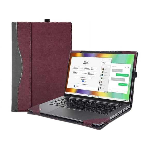 Laptop Case Cover for 2024 13.3 inch HP Pavilion Aero Laptop 13-bg 13t-bg Notebook PC Sleeve, 2 in 1 PU Leather Protective Shell Bag with Pencil Holder