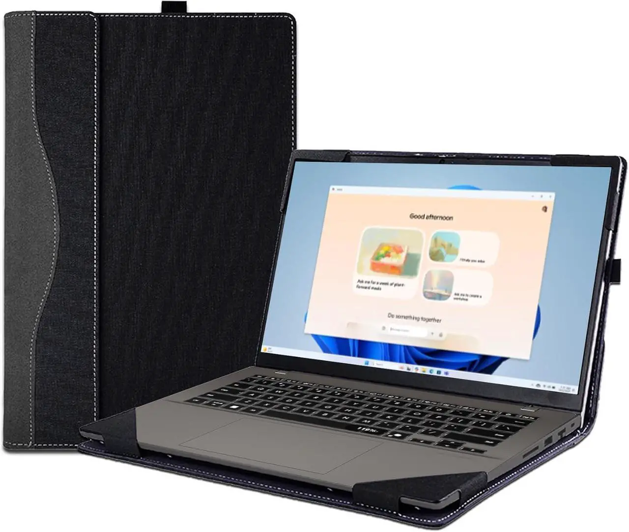 Laptop Case Cover for ASUS Vivobook 14 (M1407 /X1407) & S14 S3407 & for Vivobook14 Flip TP3407 Sleeve PU Leather Bag 14'' Notebook PC Protective Shell with Pen Holder