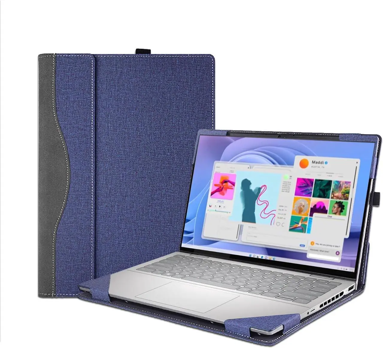Laptop Case Cover for Dell 14 Plus DB14250 & Pro 14 PC14255/PC14250 & Pro14 Plus PB14250 /PB14255 Sleeve,PU Leather Protective Shell Notebook PC Bag Accessories