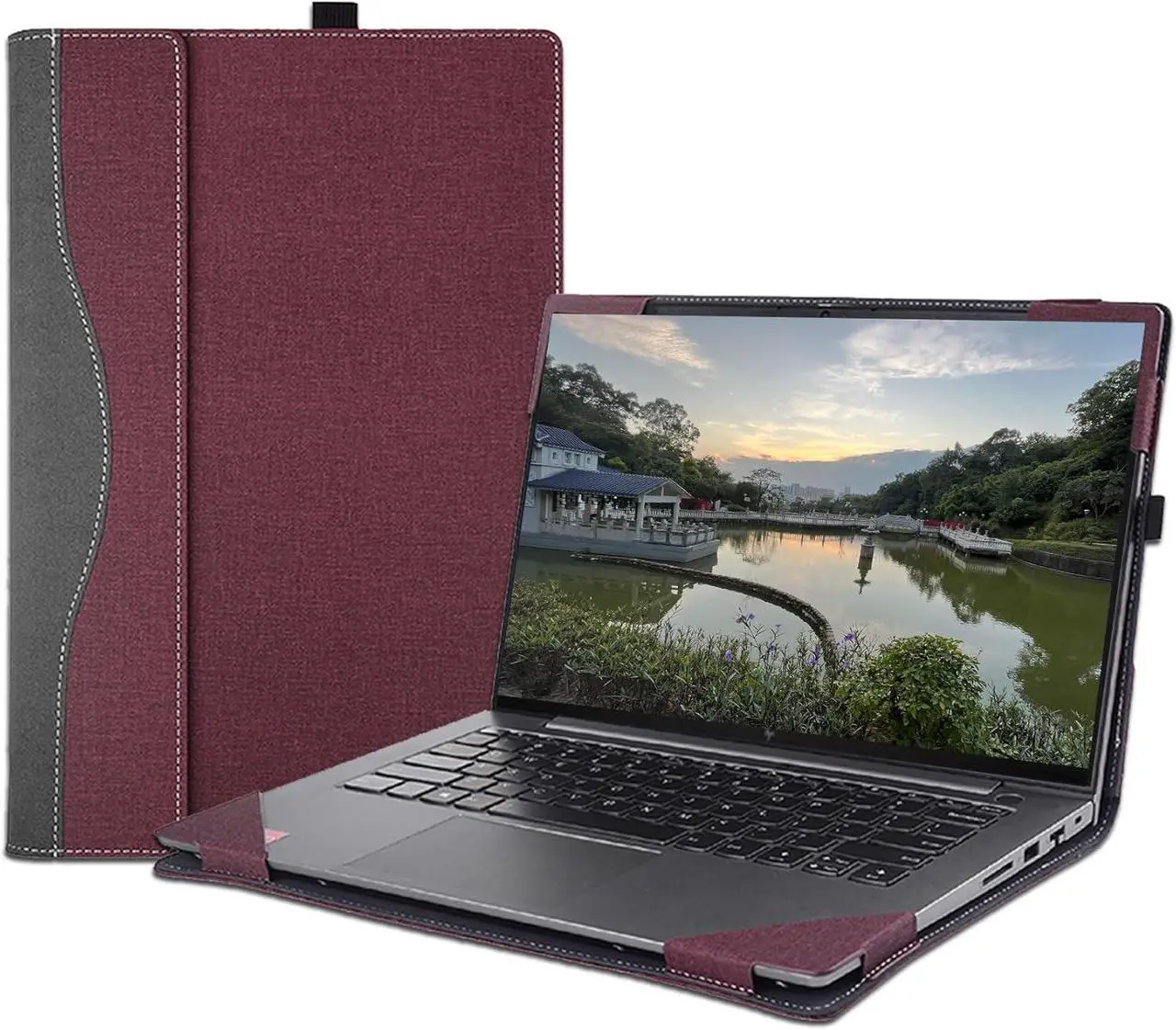 Laptop Case Cover for HP 250 15.6 inch G10 & for HP 255 15.6'' G10 / HP 256 15.6 inch G10 Sleeve,Detachable PU Leather Notebook PC Protective Bag Accessories
