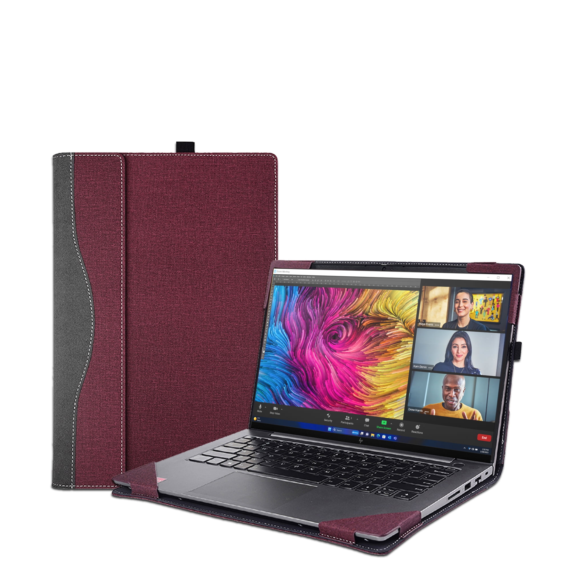 Laptop Case Cover for HP Envy x360 2-in-1 Laptop 16-ad 16z-ad 16-ac 16t-ac & for HP Zbook Firefly 16 Inch G11,PU leather Protective Bag Notebook PC Sleeve With heat dissipation holes