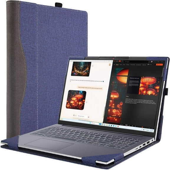 Laptop Case Cover for Lenovo 16 inch IdeaPad Slim 3i Gen 10 / Slim 3 16IRH10 16AHP10 Detachable Notebook Sleeve Computer Bag PU with Heat Dissipation Hole