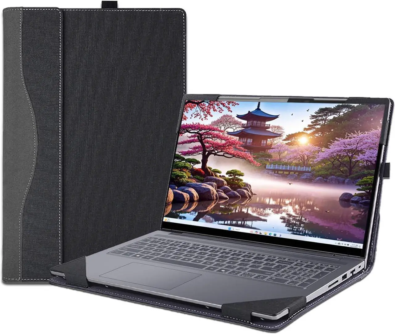 Laptop Case Cover for Lenovo IdeaPad 5 2-in-1 16AKP10 /16IAL10 Sleeve(Not for Other Models),16 inch PU Leather Notebook PC Protective Bag with Pen Holder