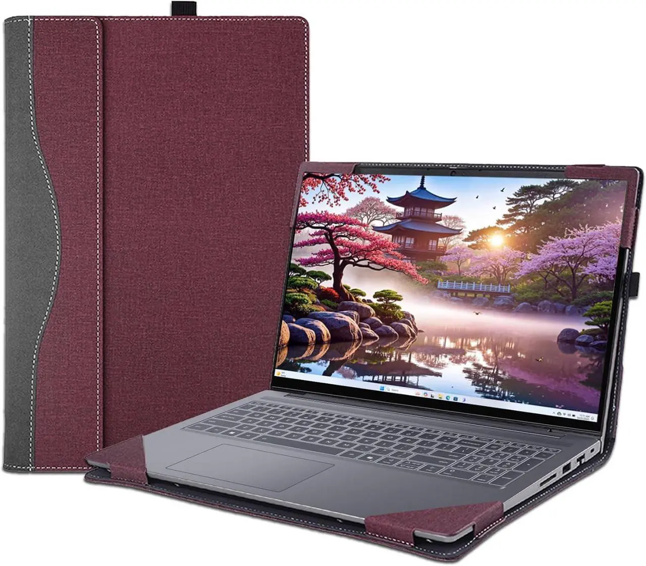 Laptop Case Cover for Lenovo IdeaPad 5 2-in-1 16AKP10 /16IAL10 Sleeve(Not for Other Models),16 inch PU Leather Notebook PC Protective Bag with Pen Holder