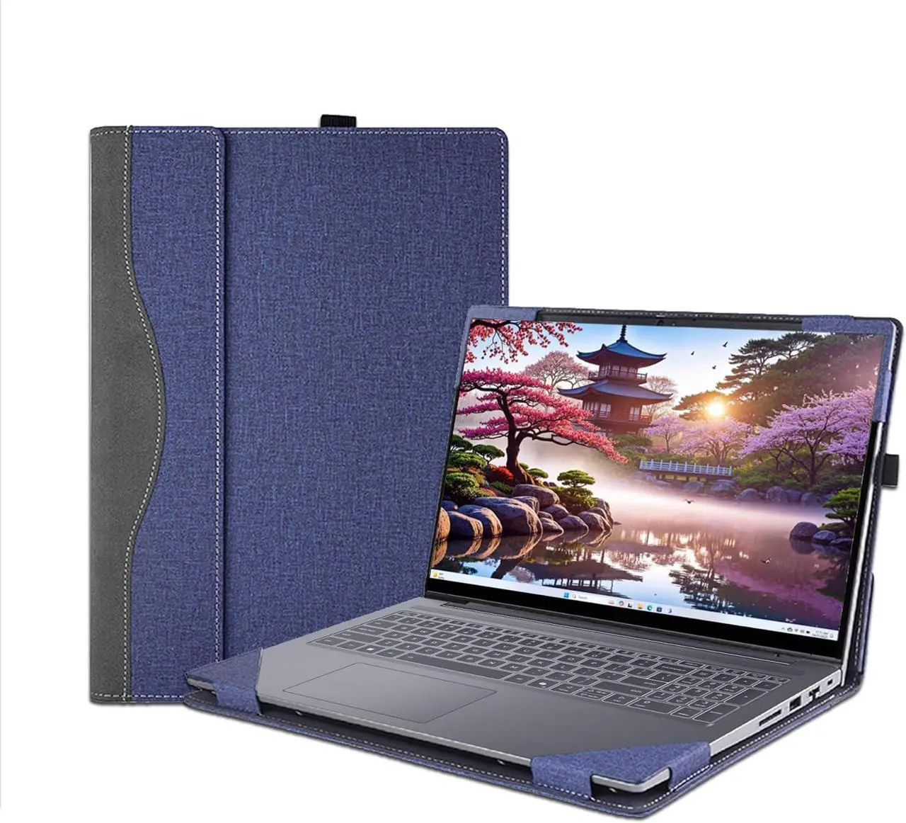 Laptop Case Cover for Lenovo IdeaPad 5 2-in-1 16AKP10 /16IAL10 Sleeve(Not for Other Models),16 inch PU Leather Notebook PC Protective Bag with Pen Holder