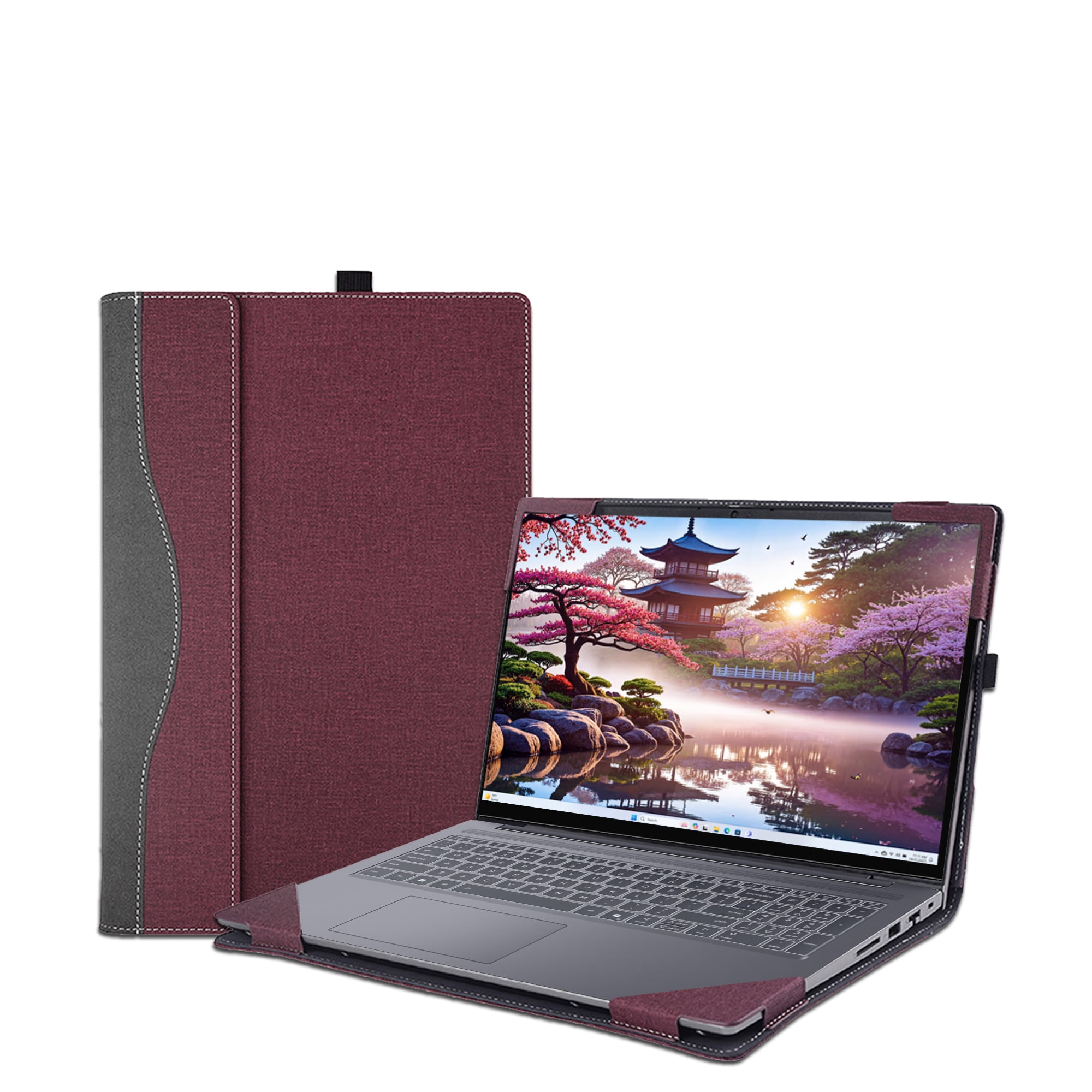 Laptop Case Cover for Lenovo IdeaPad 5 2-in-1 16AKP10 /16IAL10 Sleeve(Not for other models),16 inch PU leather Notebook PC Protective Bag with Pen Holder