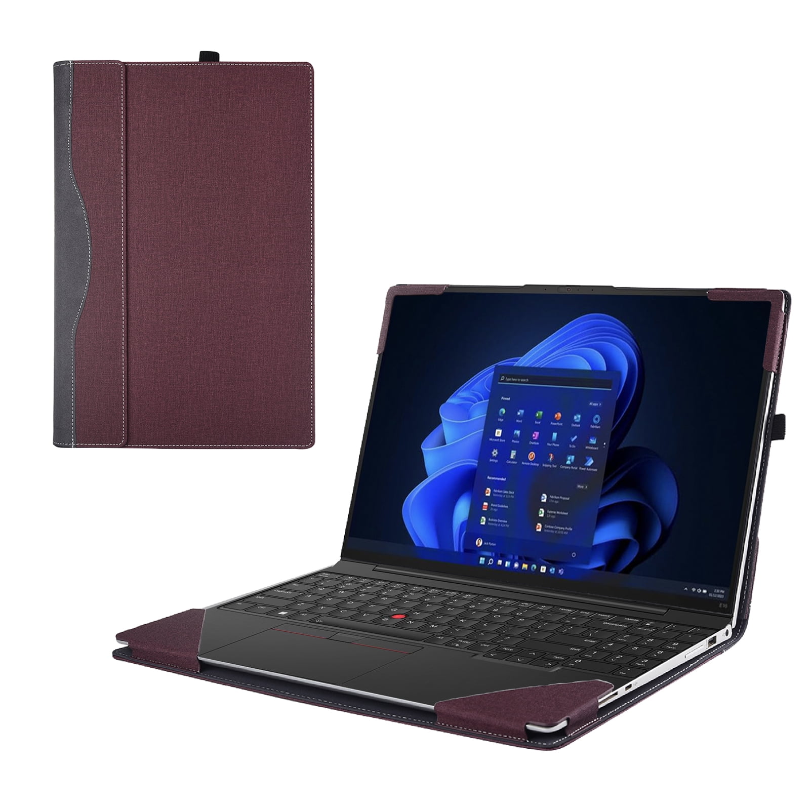 Laptop Case Cover for Lenovo ThinkPad E16 Gen 1 2023&ThinkPad E16 Gen2 16 inch [Do Check Model] Notebook Sleeve Computer Bag Protective PU Leather Shell