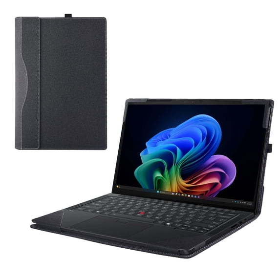 Laptop Case Cover Only for Lenovo ThinkPad T14s Gen 7/ThinkPad T14s Gen 6/ ThinkPad T14s Gen 5 14” (NOT Working with Other Lenovo Models). 2-in-1 PU Leather Shell Notebook Sleeve (Black)
